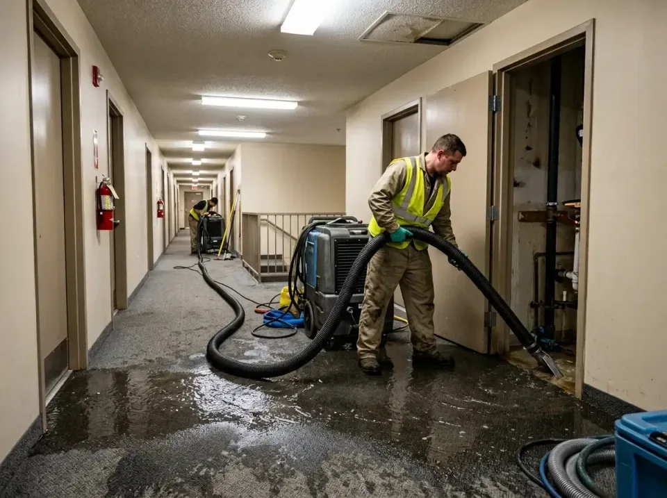 multi-unit-apartment-hallway-f-005 — frequently asked questions, Emergency Burst Pipe Water Extraction & Removal in Statesvi…